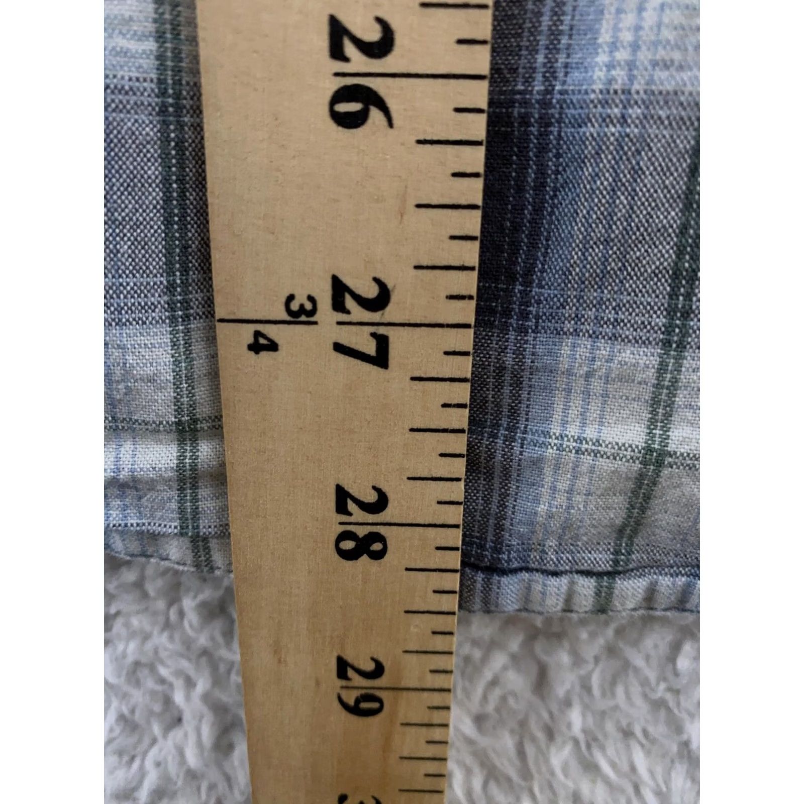 Carhartt Carhartt Work Shirt Mens Large Blue Plaid Button-Up Short Sleeve Workwear Comfort Breathable Cotton Logo Pocket Size US L / EU 52-54 / 3 - 6 Thumbnail