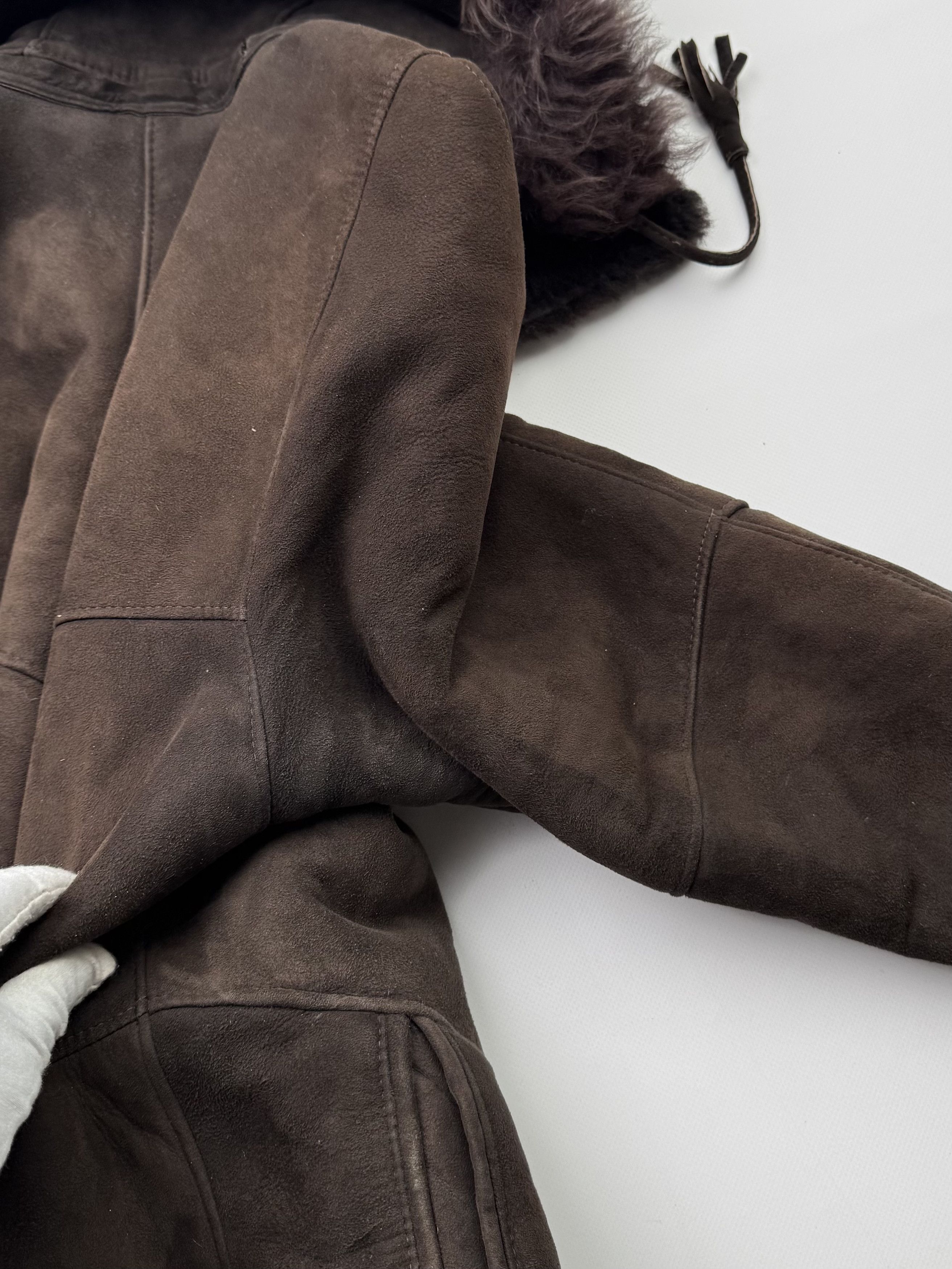 Vintage Vintage Real Sheepskin Hooded Coat B524(V22)E2 Size M / US 6-8 / IT 42-44 - 17 Thumbnail