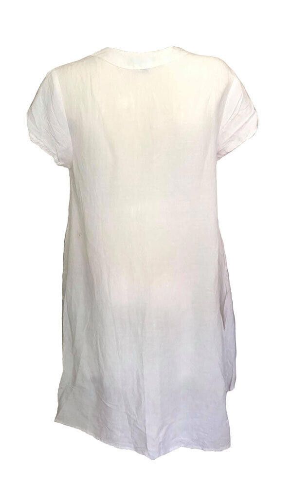 Designer New White Linen Blouse S Size S / US 4 / IT 40 - 2 Thumbnail