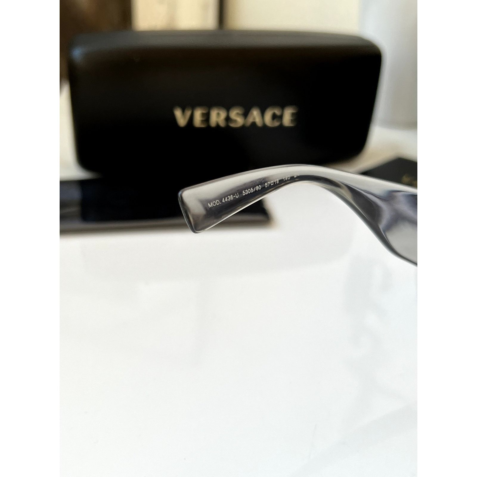 Versace NEW Versace VE4436U Transparent Grey Aviator Sunglasses Size ONE SIZE - 11 Thumbnail