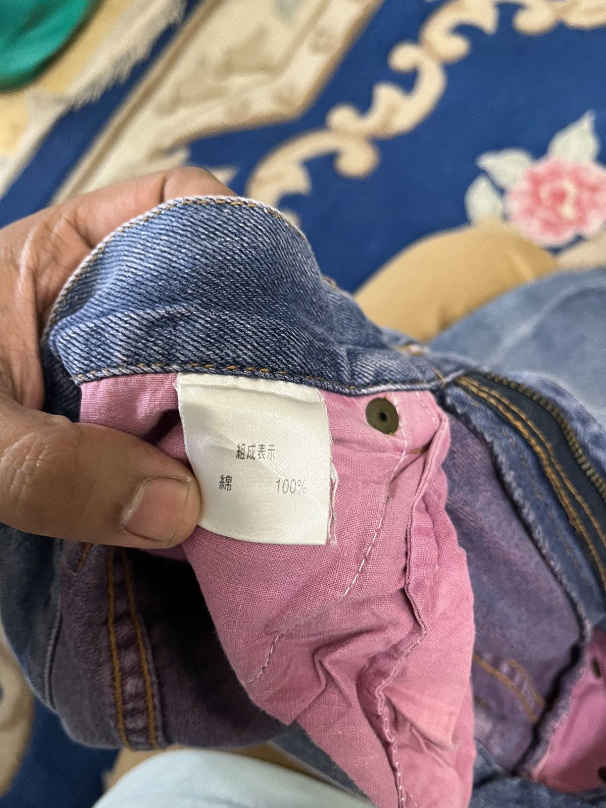 Japanese Brand Livre Claire Baggy/Flare Dualtone color Denim Size US 29 - 10 Thumbnail