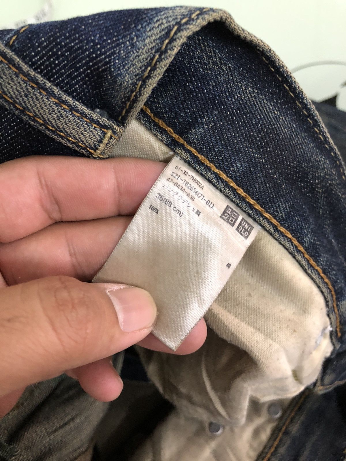 Uniqlo Uniqlo Flare Distressed Kaihara Denim Wax Jeans Straight Cut Size US 35 - 17 Thumbnail