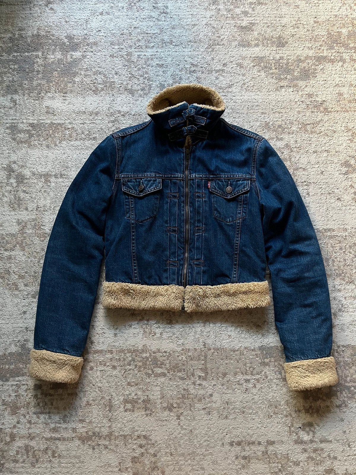 Levi's Levi's 73696 03 Sherpa Boxy Jeans Denim Jacket 2003 Rare Size S / US 4 / IT 40 - 1 Thumbnail