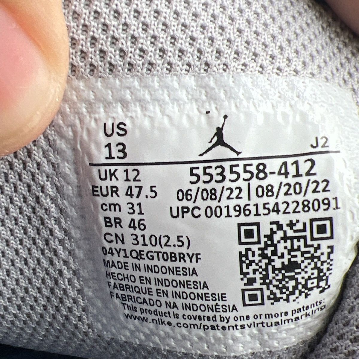 Nike Air Jordan 1 low true blue cement Size US 13 / EU 46 - 9 Thumbnail