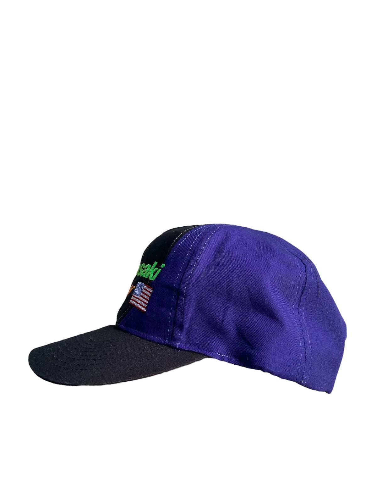 Gear for Sports × Sports Specialties Vintage 90s Kawasaki Racing USA Flag Hat Snapback Motorcycle Size ONE SIZE - 5 Thumbnail