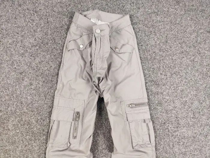 If Six Was Nine Vintage 90's Japanese Bondage Zip Bootcut Gray Cargo Pants Size US 31 - 2 Thumbnail