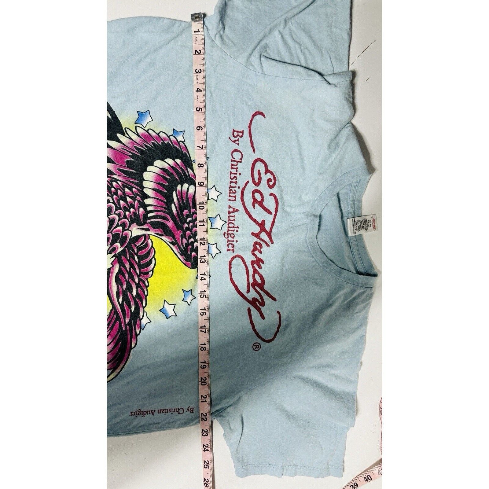 Ed Hardy Vintage Ed Hardy By Christian Audigier Shirt Mens Large Blue Size US L / EU 52-54 / 3 - 9 Thumbnail