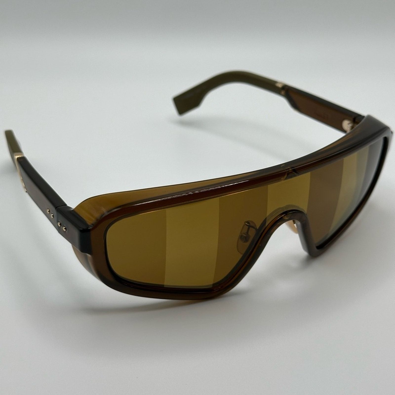 Fendi NEW FENDI FF M0084/S 09Q7Y Brown Unisex Shield Sunglasses Size ONE SIZE - 6 Thumbnail