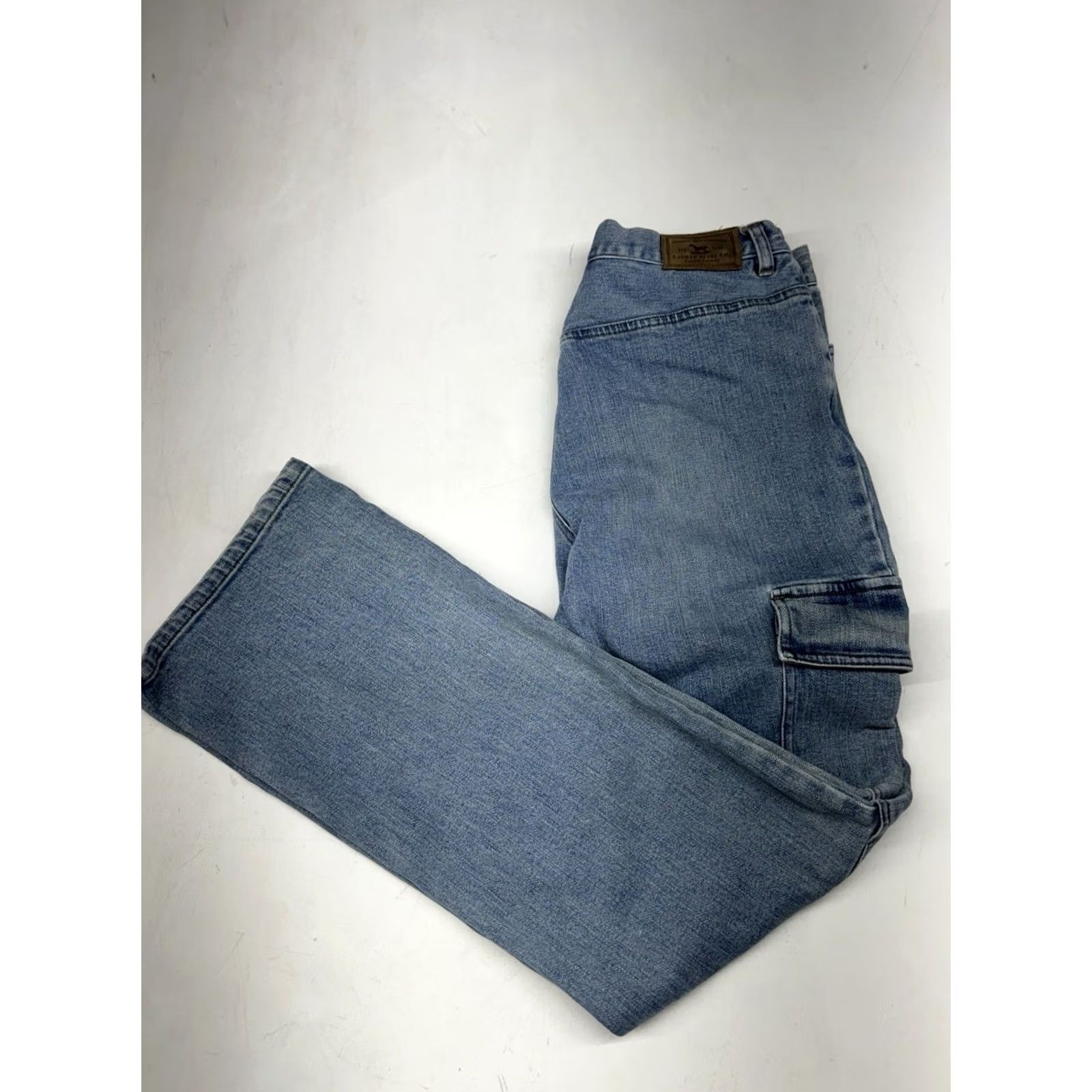 Ralph Lauren Lauren Ralph Lauren Jeans Womens 8 Light Wash Cargo Denim 90s City Logo Straight Jeans Womens Size 30" / US 8 / IT 44 - 2 Thumbnail