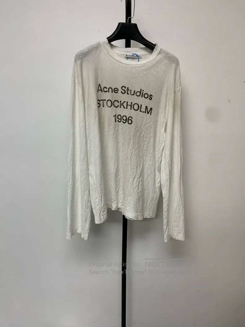 Acne Studios Acne Studios 1996 Series Letter Logo Aged Print Crewneck L Size US XS / EU 42 / 0 - 1 Thumbnail