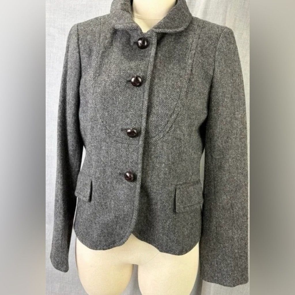 J.Crew J. Crew Herringbone Wool Blazer | EUC | Sz 0 Size XS / US 0-2 / IT 36-38 - 1 Thumbnail