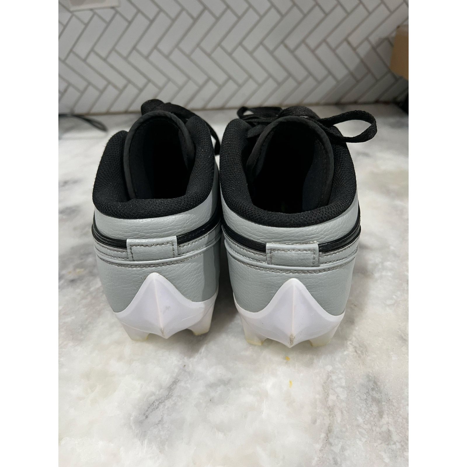 Jordan Brand Nike Jordan 1 TD Football Cleats FJ6245-002 Black White Gray Size US 12 / EU 45 - 10 Thumbnail