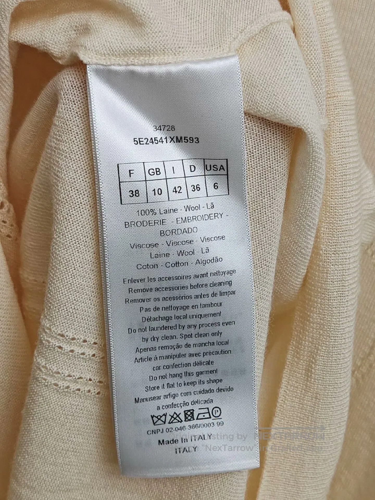 Dior dior logo wool top in beige color. Size US M / EU 48-50 / 2 - 3 Thumbnail