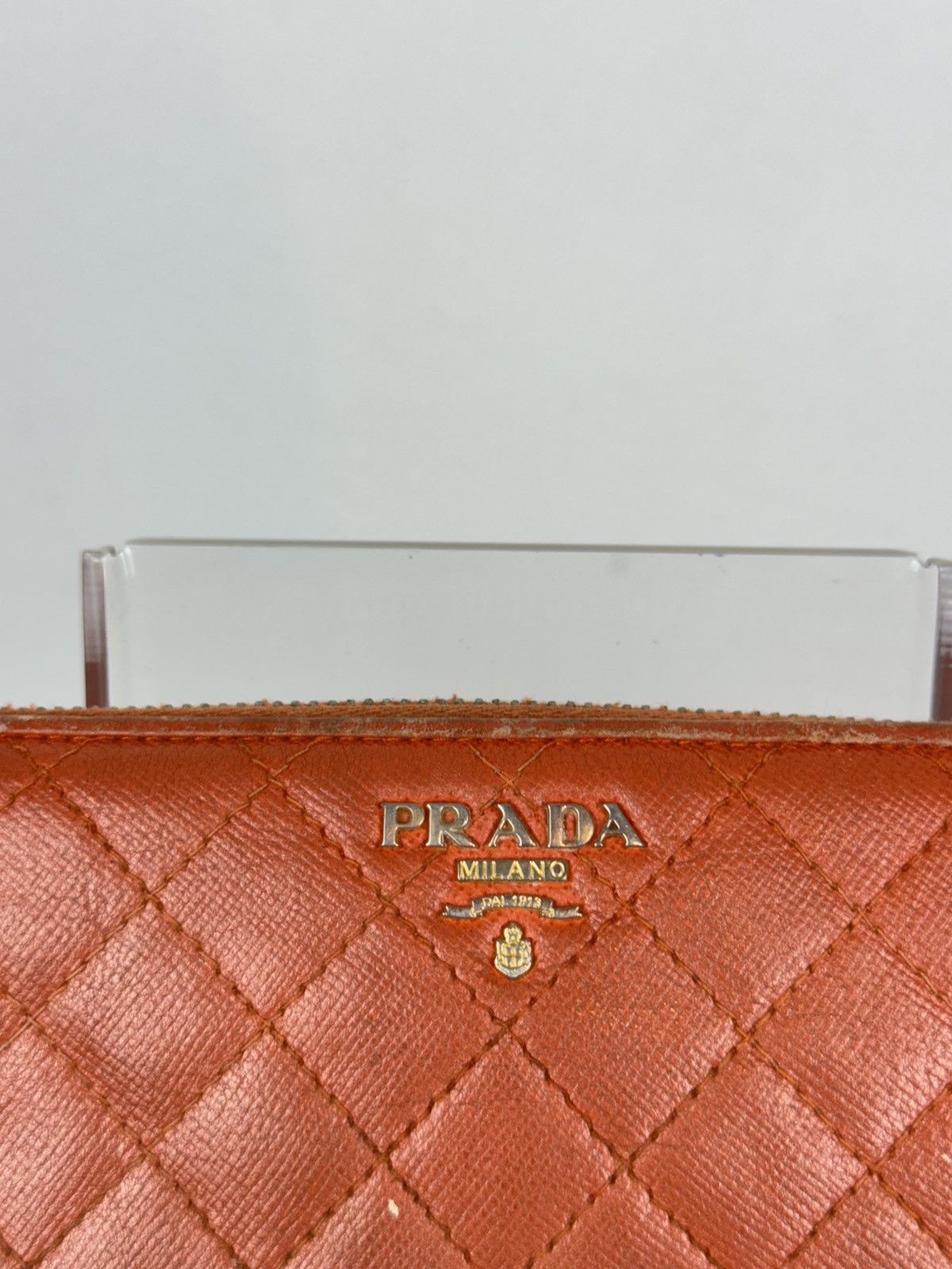 Prada Rare leather wallet Prada original streetwear luxury item Size ONE SIZE - 2 Thumbnail