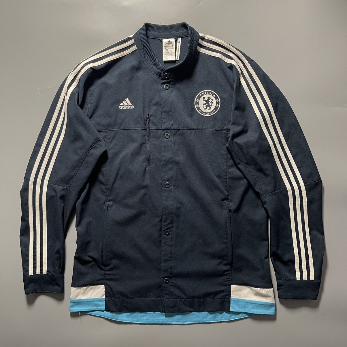 Adidas × Chelsea Soccer CHELSEA ADIDAD 2013/2014 FOOTBALL SOCCER ANTHEM JACKET Size US L / EU 52-54 / 3 - 1 Thumbnail