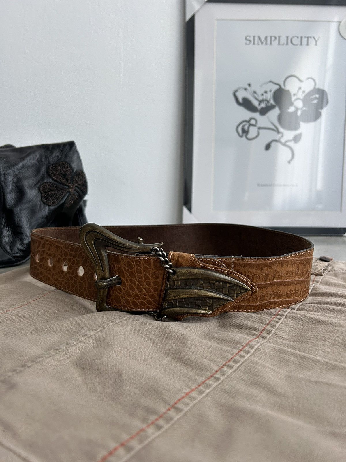 Vintage Leather Gorgeous Belt Y2K Size ONE SIZE - 4 Thumbnail