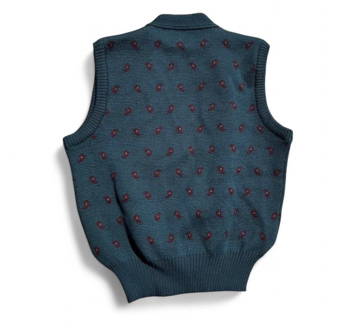Tricots St. Raphael × Vintage Tricot St Raphael Green & Maroon Wool Sweatervest Women’s S Size S / US 4 / IT 40 - 2 Thumbnail