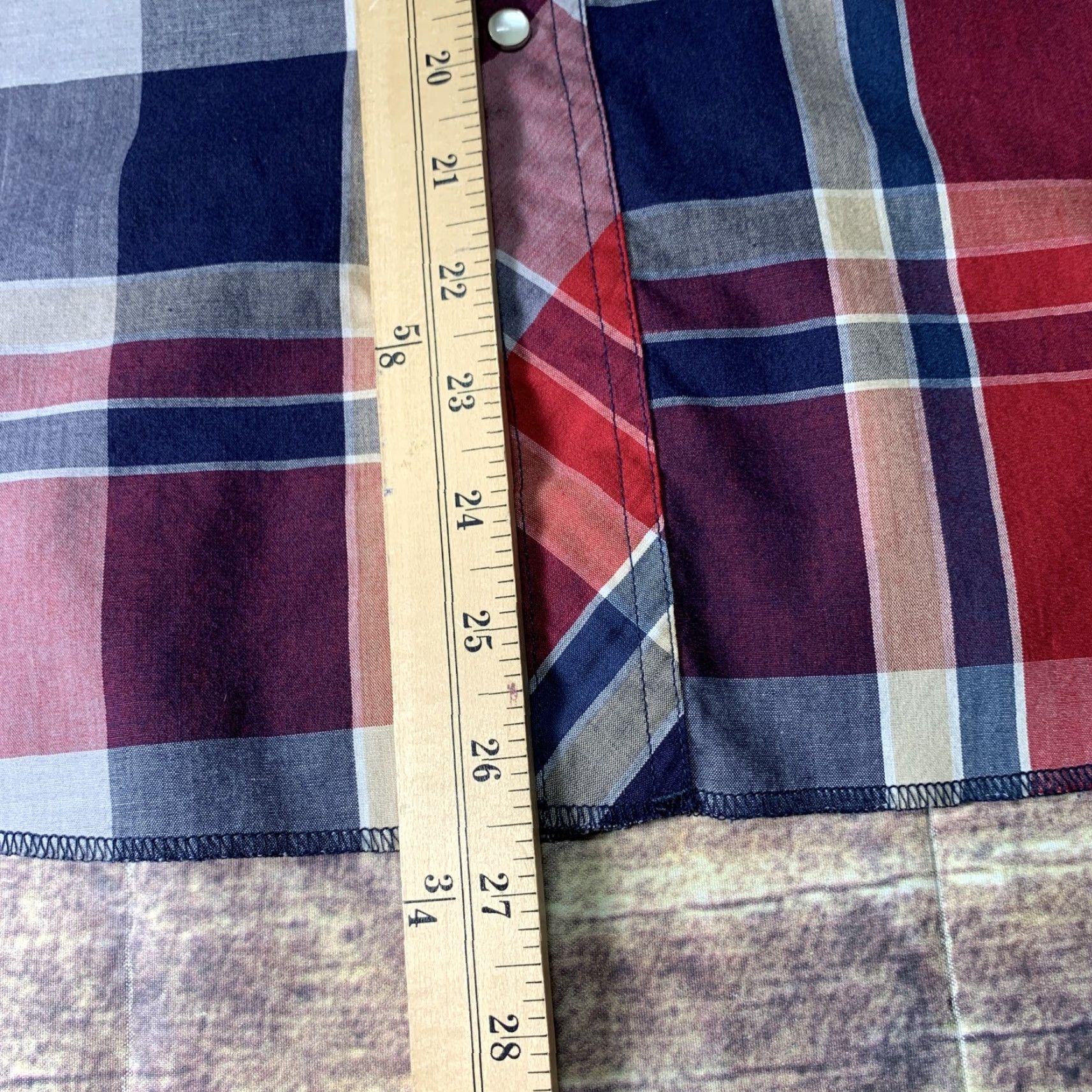 Wrangler VINTAGE Wrangler Shirt Long Sleeve Pearl Snap Mens XXL Red Blue White Plaid Western Size US XXL / EU 58 / 5 - 7 Thumbnail