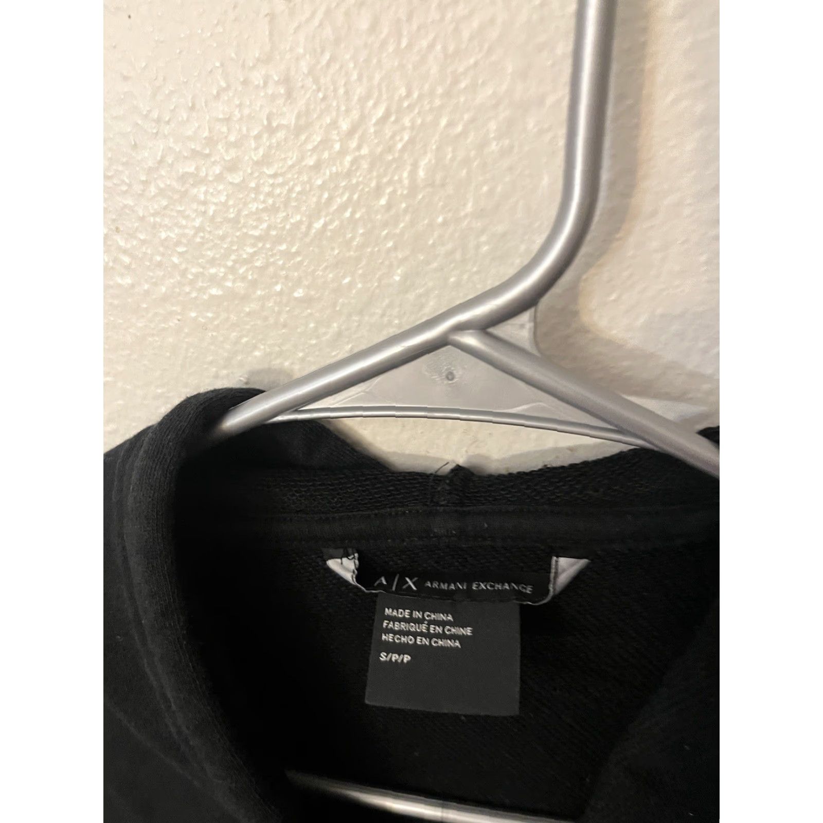Armani Exchange Armani Exchange Hoodie Sweatshirt Women’s Size Small Black Logo Rhinestone Zipper Full Zip Hooded Pockets Activewear Size S / US 4 / IT 40 - 2 Thumbnail