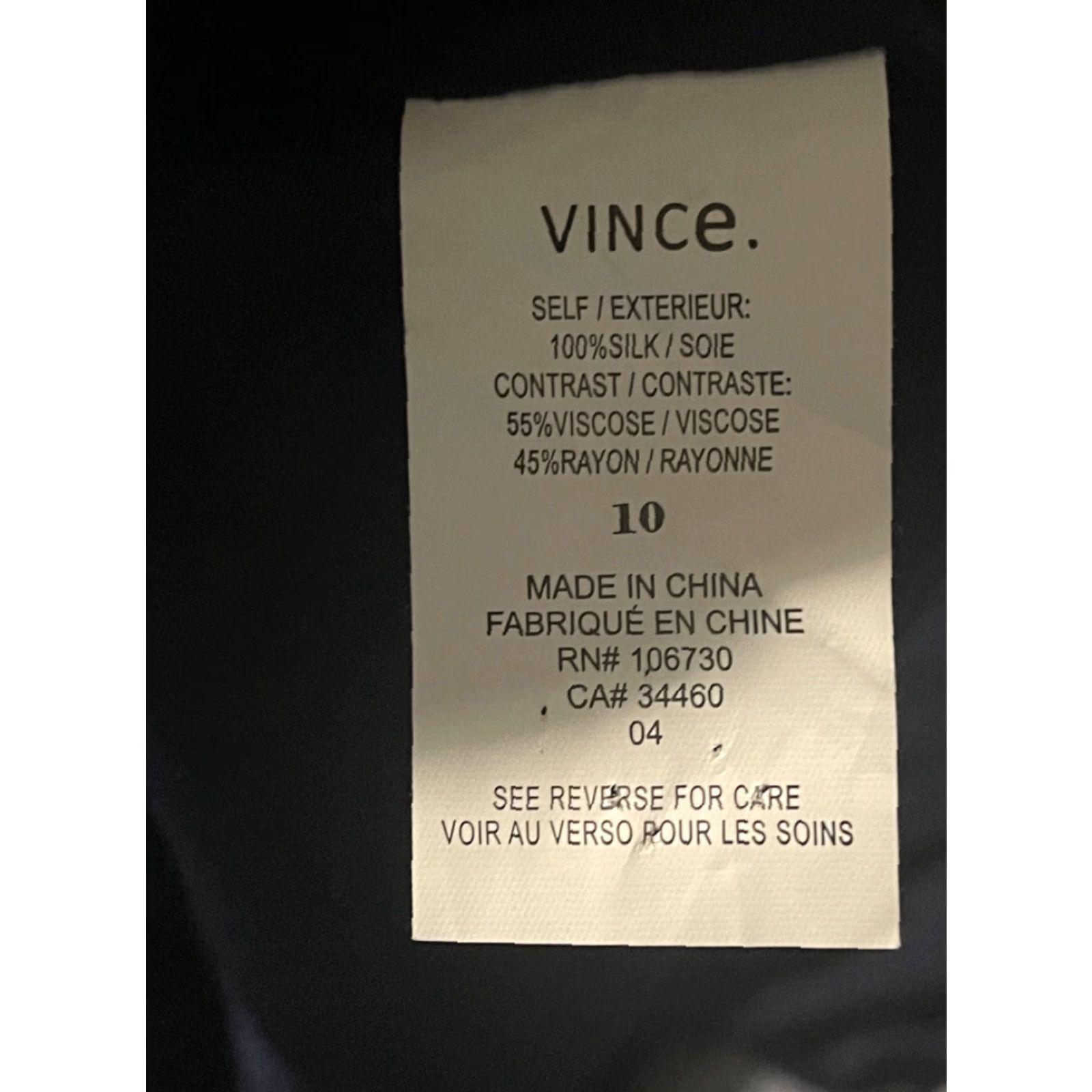 Vince Vince Silk Shirt Dress Long Sleeve Double Layered Black Size 10 Womens EUC Size L / US 10 / IT 46 - 5 Thumbnail