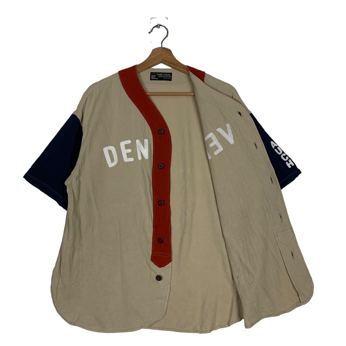 Japanese Brand CUBE SUGAR Colorblock Work Wear Button Shirt #0875-C39 Size US M / EU 48-50 / 2 - 9 Thumbnail