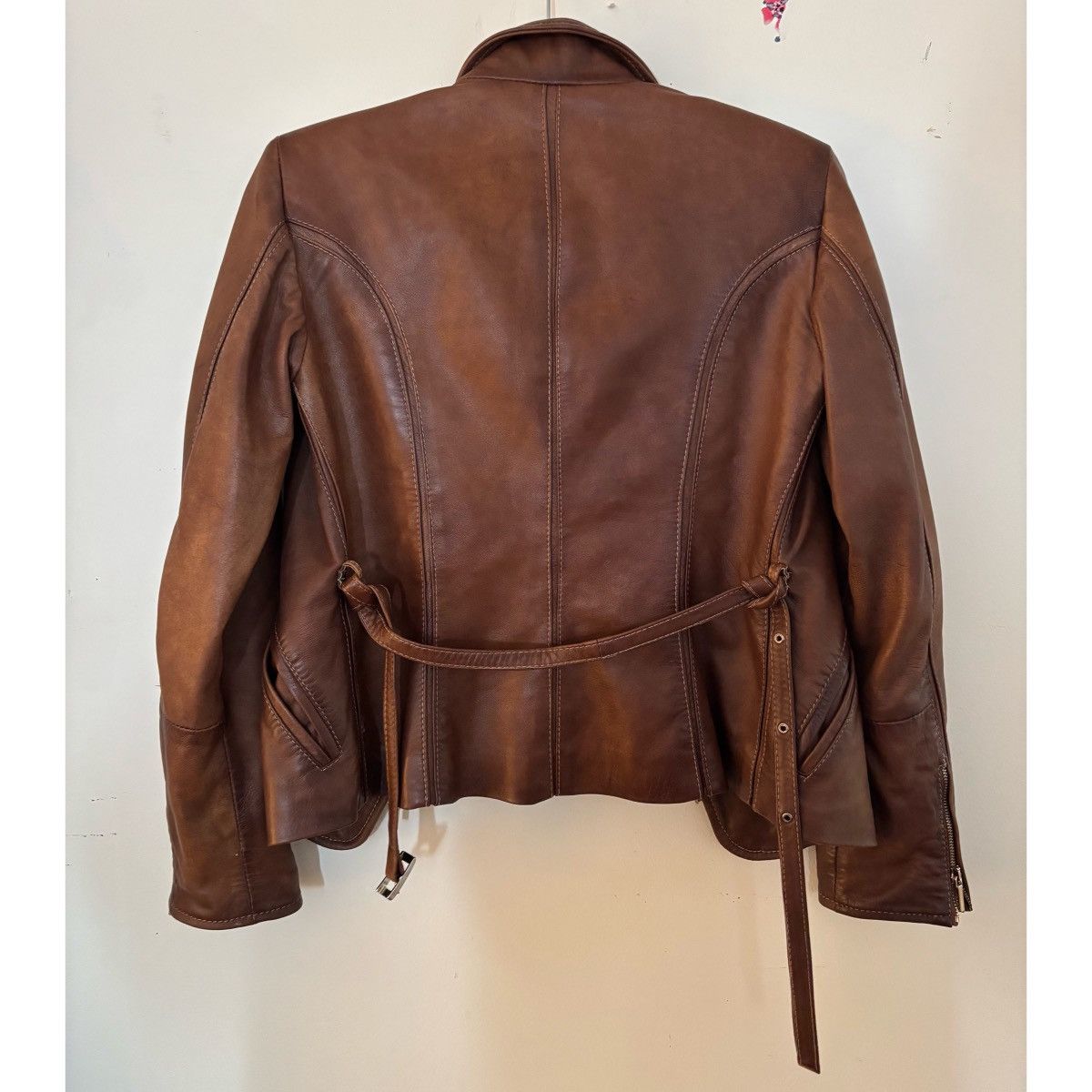 Other Leonardo Da Vinci Brown Leather Jacket Size M / US 6-8 / IT 42-44 - 2 Thumbnail