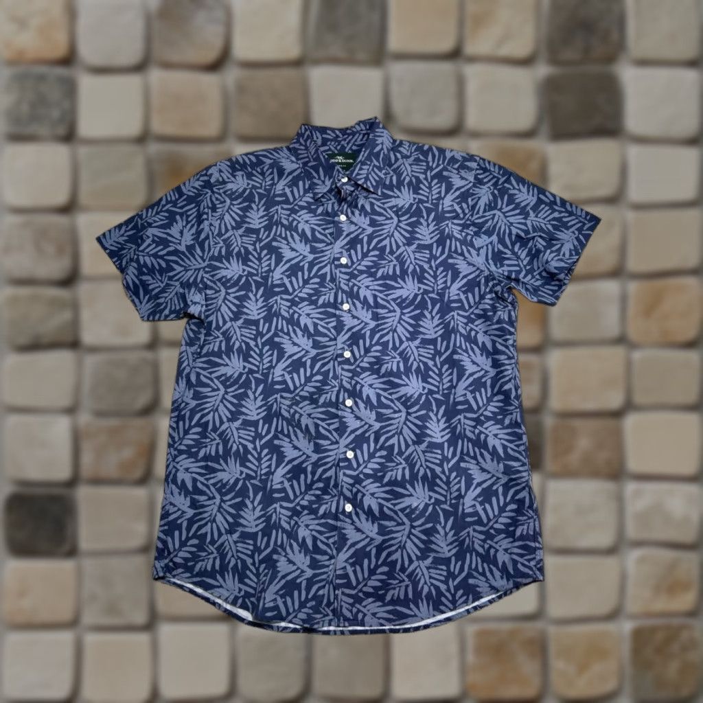 Rodd & Gunn Rodd Gunn Shirt Mens Large Blue Floral Fern Print Cotton Button-Up Shirt Size US L / EU 52-54 / 3 - 1 Thumbnail