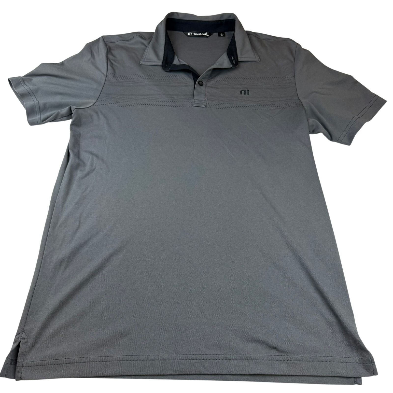 TravisMathew Travis Mathew Gray Performance Polo Shirt Size L Size US L / EU 52-54 / 3 - 1 Thumbnail