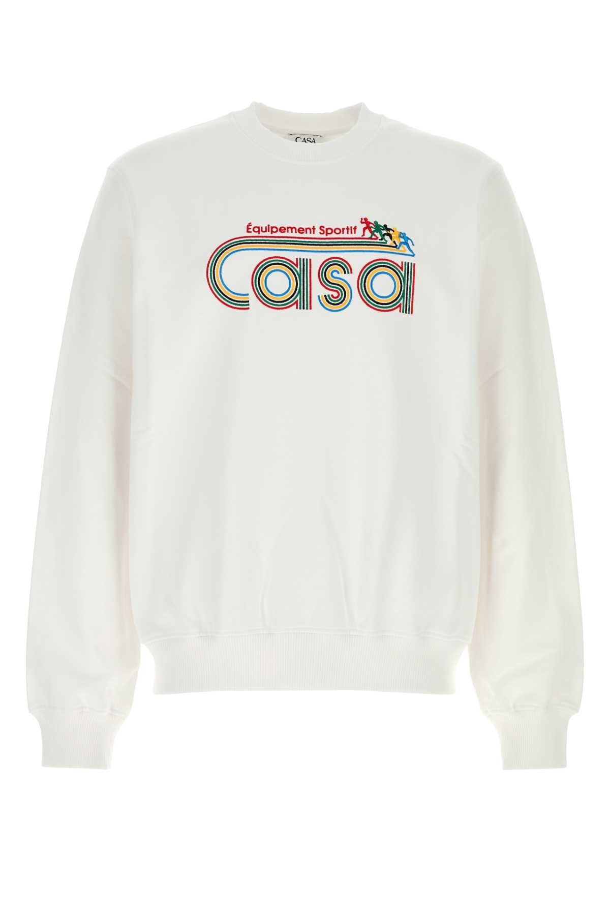 Casablanca White Cotton Sweatshirt Size US S / EU 44-46 / 1 - 1 Thumbnail