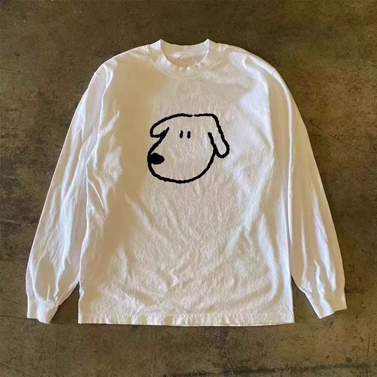 Japanese Brand White Washed Vintage Puppy Print Long-Sleeve T-Shirt Size US M / EU 48-50 / 2 - 1 Thumbnail