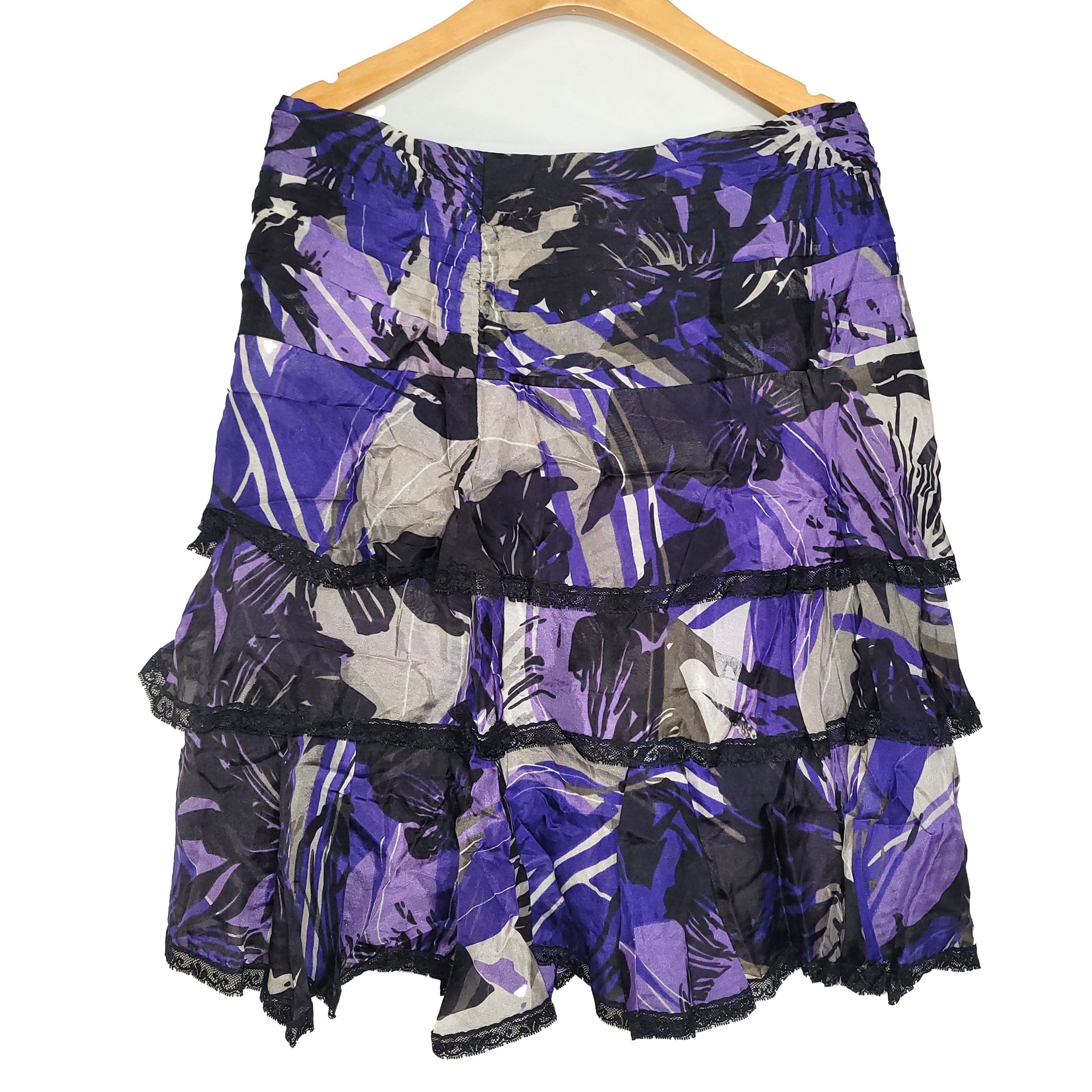 Other Women's Silk Size M A-Line Skirt SEM015 Size 37" - 2 Thumbnail
