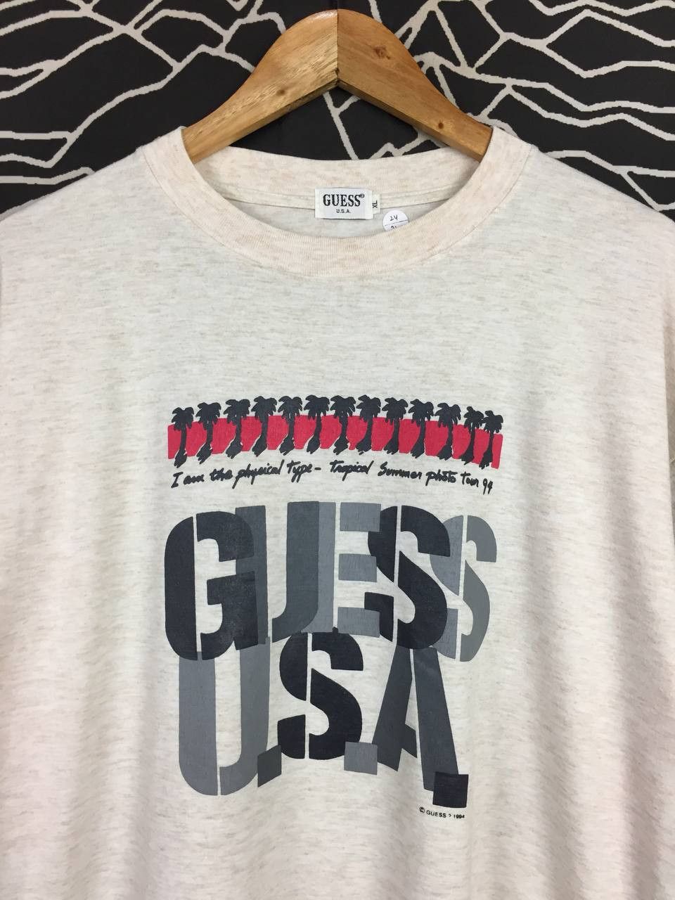 Guess Vtg 90s Guess U.S.A Big Logo Spell Out Tee Size US XL / EU 56 / 4 - 3 Thumbnail
