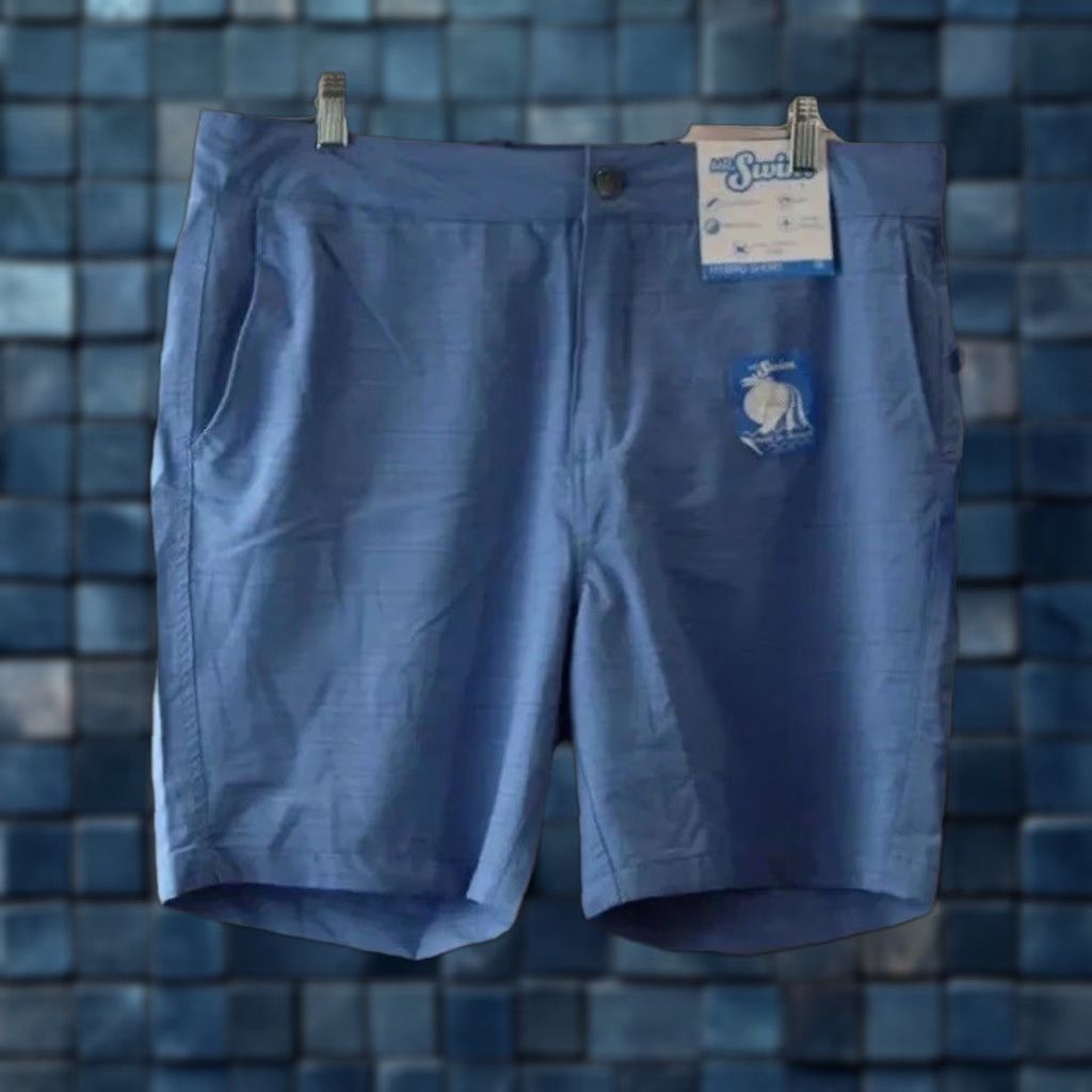 Vintage Mr. Swim Bermuda Hybrid Active Chino Swim Shorts Powder Blue 36 Men Swim Bottom Regular Size 36 Mens Size US 36 / EU 52 - 1 Thumbnail