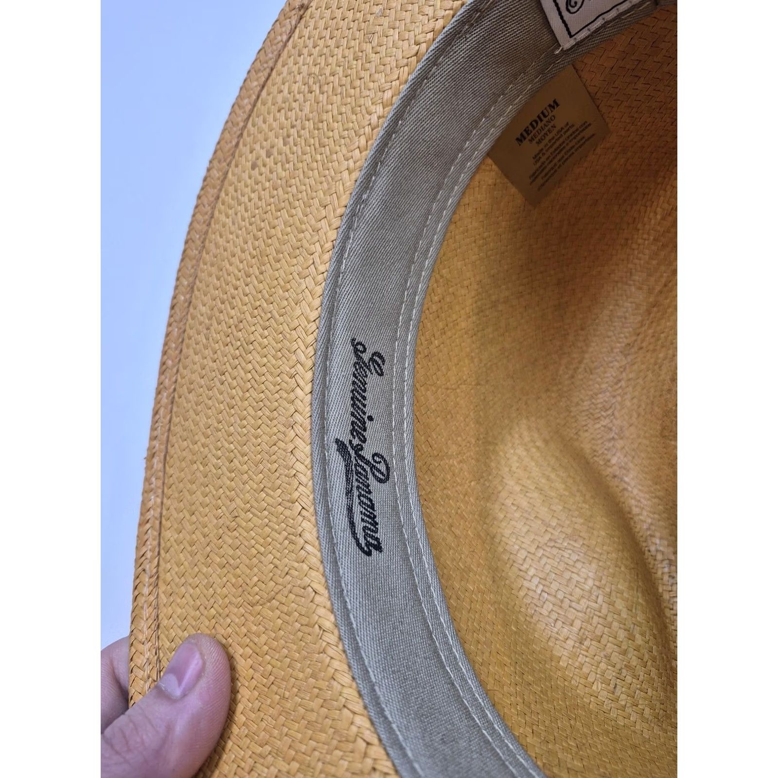 Vintage Genuine Panama Hat Fedora Men's M Beige Straw Lightweight Breathable Casual Summer Size ONE SIZE - 4 Thumbnail