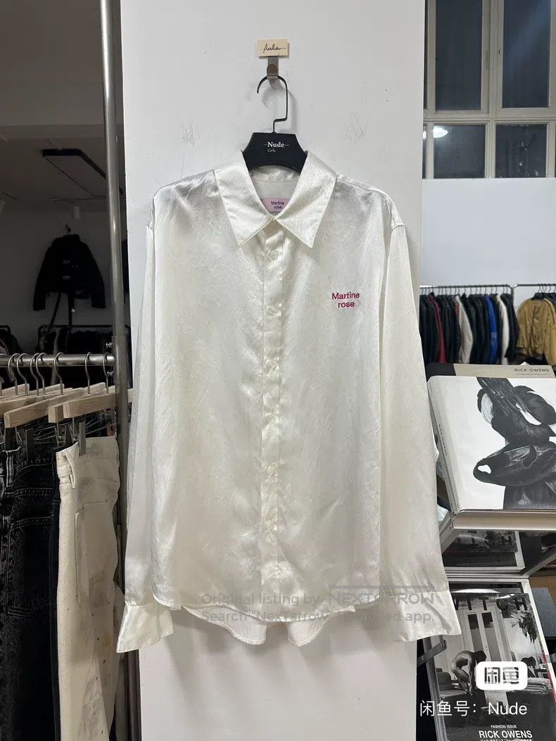 Martine Rose Martine Rose Satin embroidered small Logo shirt Size US L / EU 52-54 / 3 - 1 Thumbnail