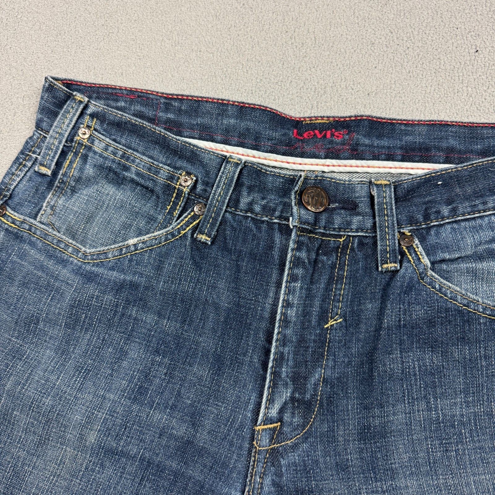 Levi's Vintage Clothing VTG Levi's RED Jeans W34 L30 Bootcut Distressed Indigo Denim Size US 34 / EU 50 - 3 Thumbnail