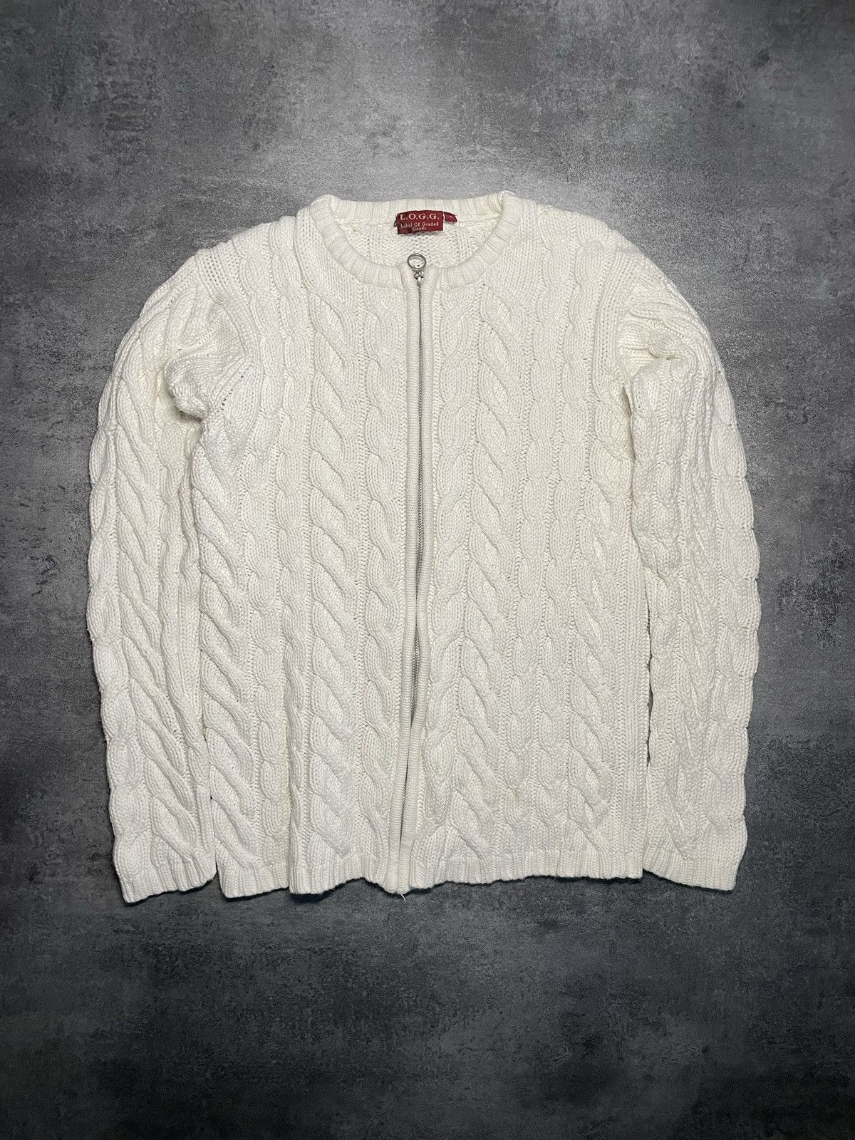 Vintage 🔥RARE🔥Braid Zip Sweater Warm Rare Hype Cozy Avant Garde Size XS / US 0-2 / IT 36-38 - 1 Thumbnail