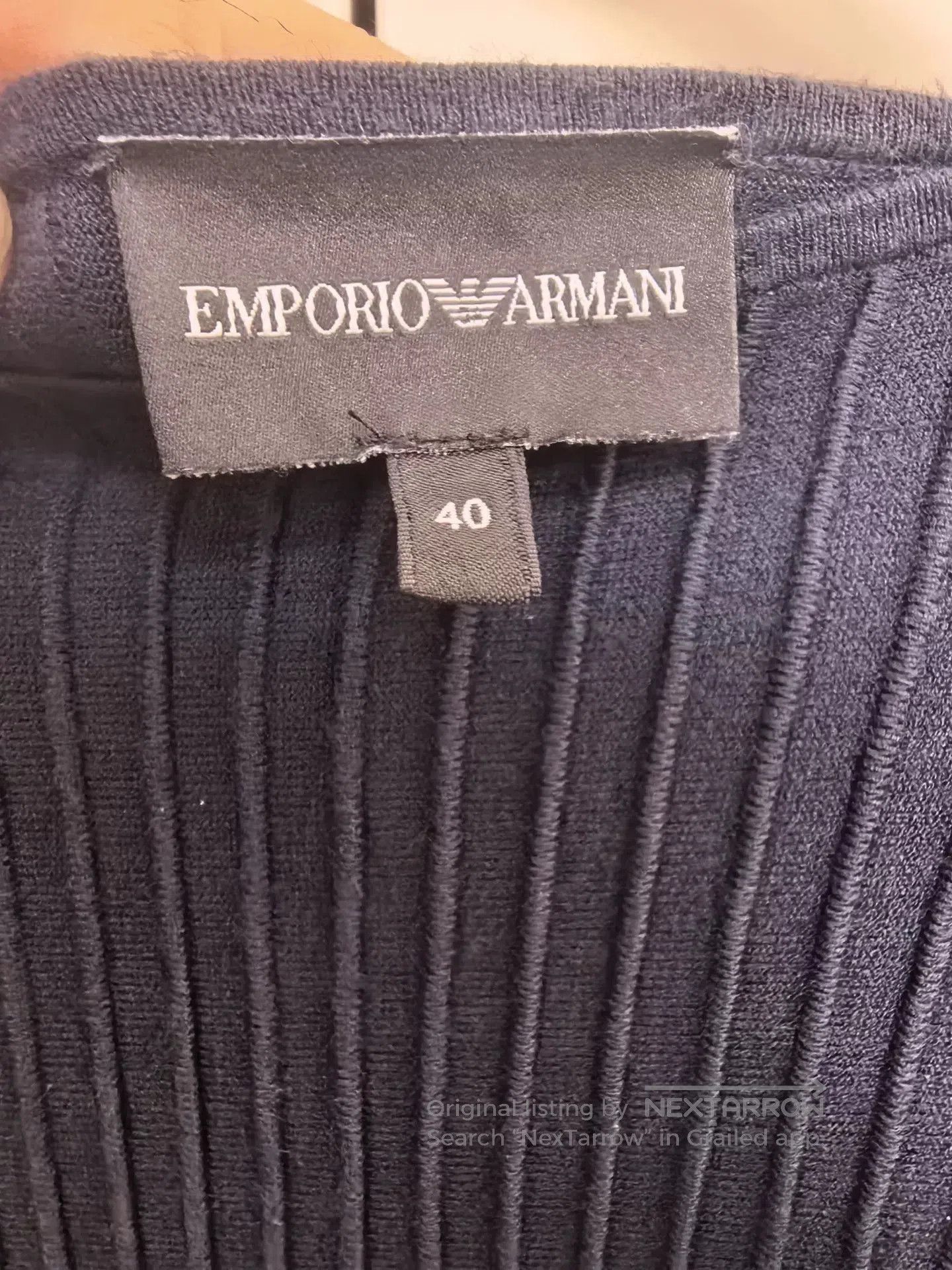 Emporio Armani Emporio Armani Blue Knit Dress. Size M / US 6-8 / IT 42-44 - 3 Thumbnail