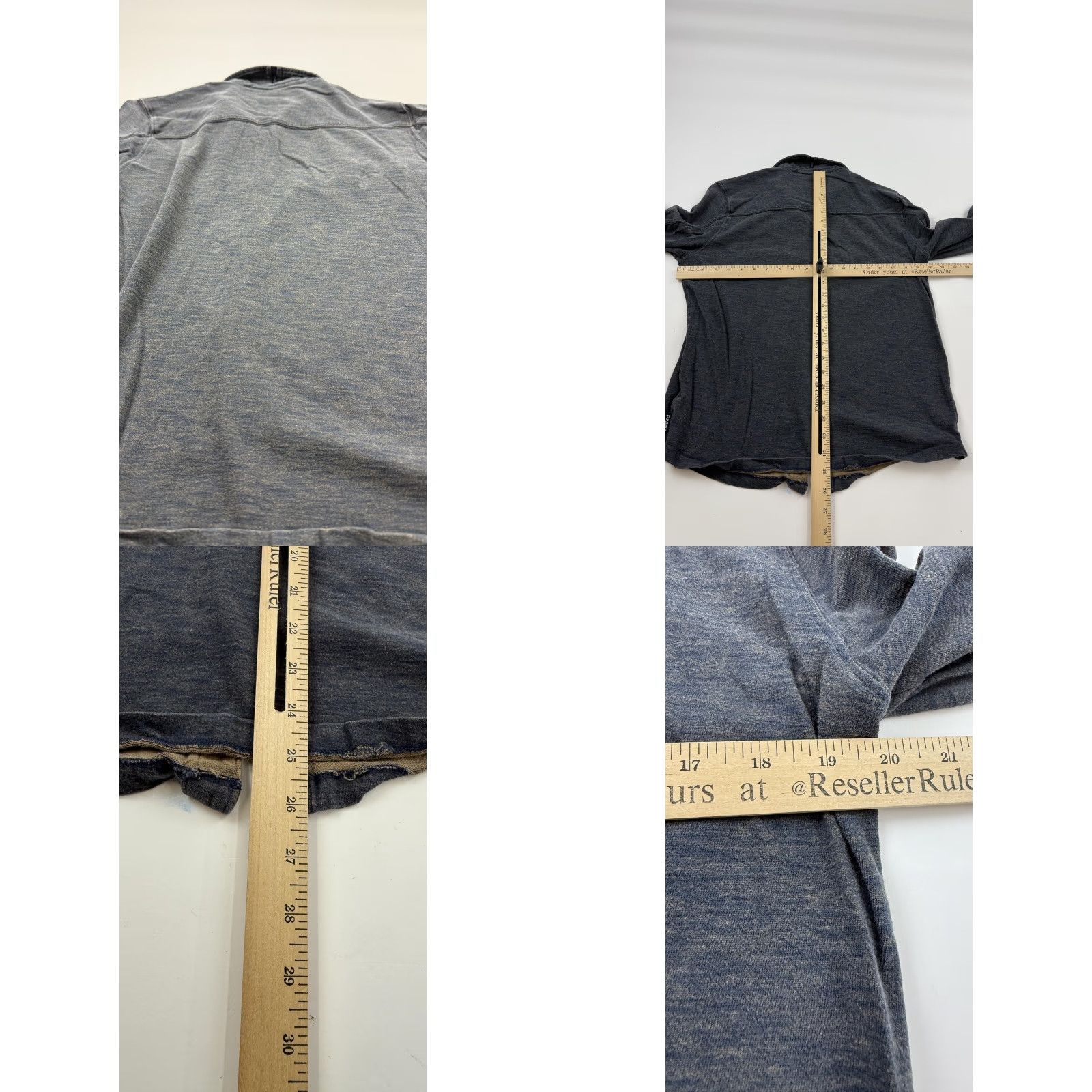 Prana prAna Shirt Mens M Gray Button-Up Casual Organic Cotton Recycled Polyester Blend Size US M / EU 48-50 / 2 - 8 Thumbnail