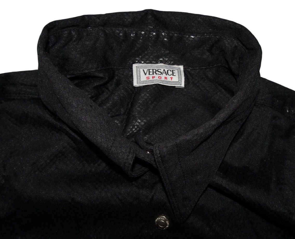 Versace VESRACE SPORT SHINY SNAKESKIN PRINT SHIRT Size S / US 4 / IT 40 - 3 Thumbnail