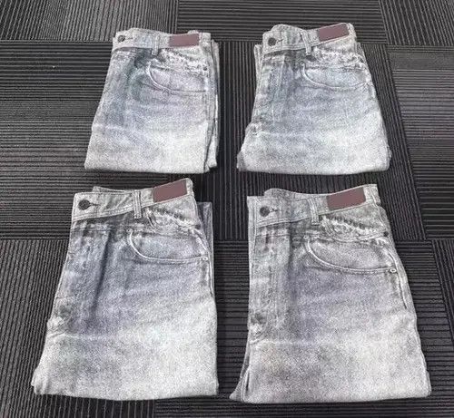 Jean Digitally printed distressed washed denim trousers Size US 32 / EU 48 - 3 Thumbnail