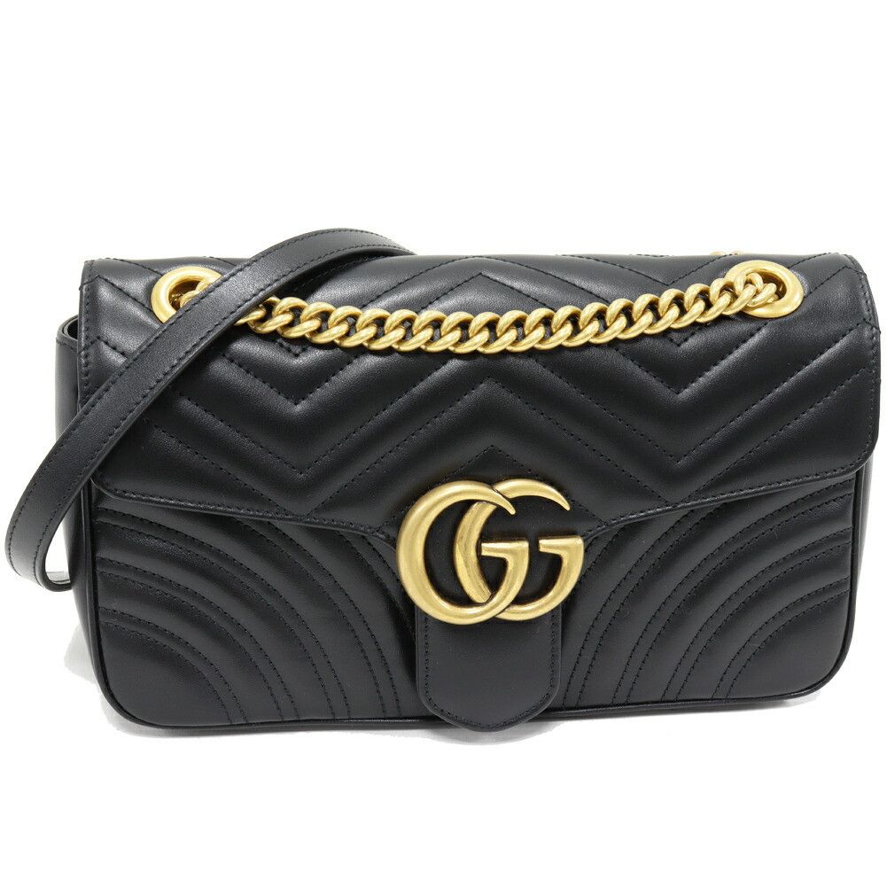 Gucci Gucci Gucci GG Marmont Calf Chain Shoulder Bag Leather Shoulder Bag 443497 DTDIT 1000 DUTY FREE for USA Size ONE SIZE - 1 Thumbnail