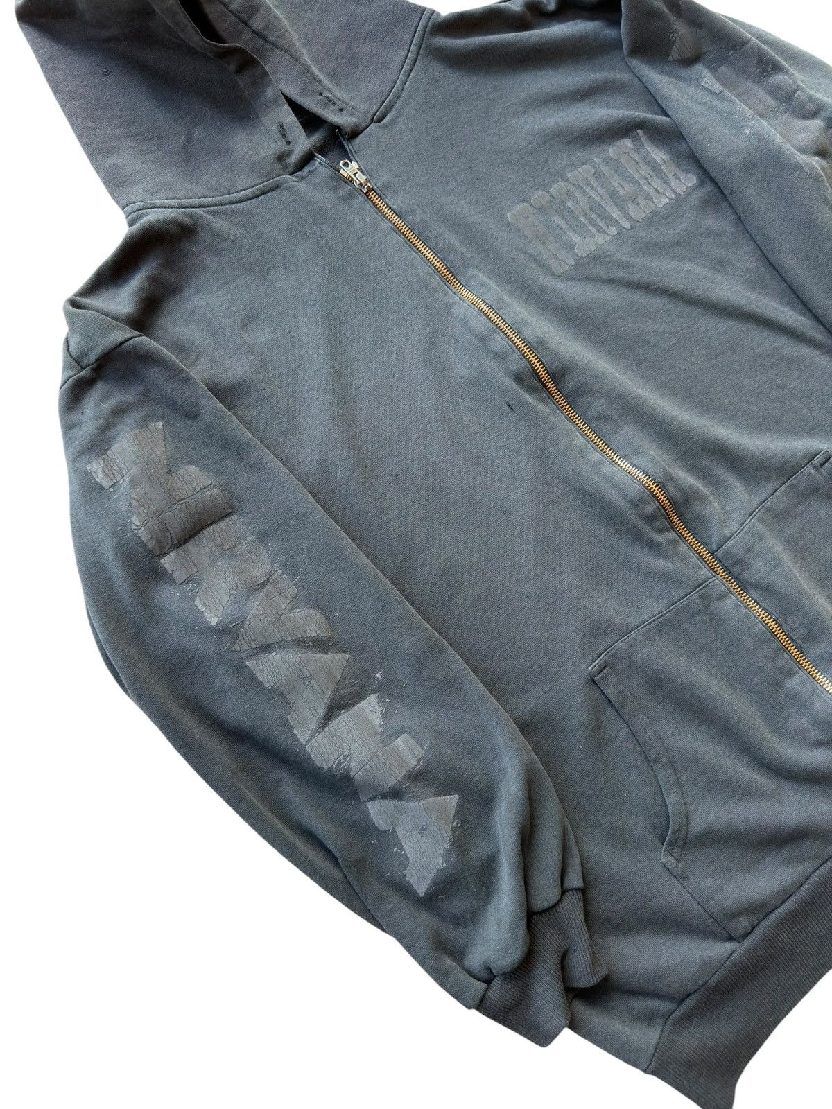 Nirvana *RARE* VINTAGE NIRVANA KURT COBAIN DISTRESSED HOODIE ZIP UP Size US XL / EU 56 / 4 - 19 Thumbnail