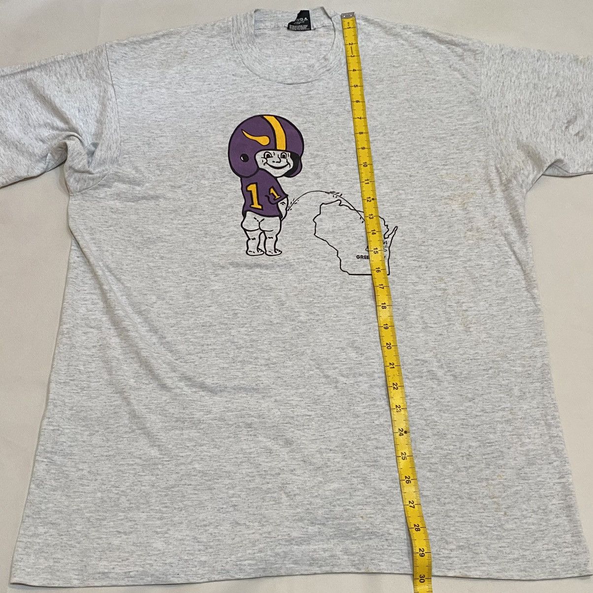 Vintage Vintage art Parody Sportswear Green Bay Tshirt NFL Funny Size US XL / EU 56 / 4 - 8 Thumbnail