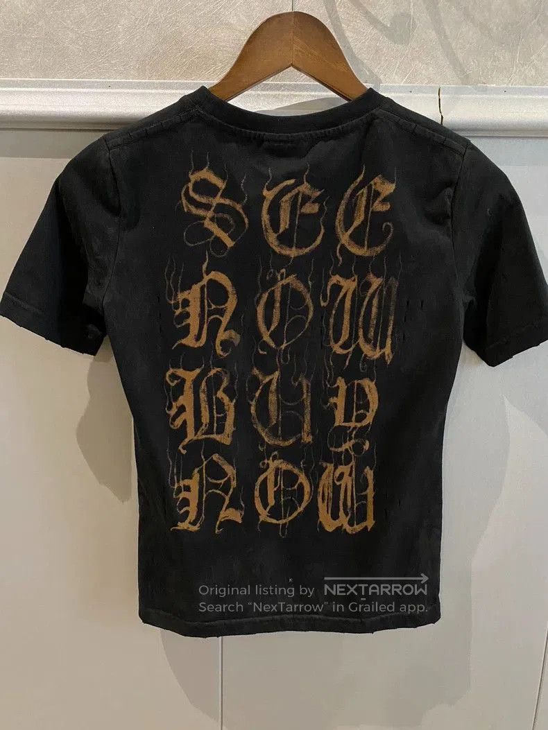 Balenciaga Balenciaga 23FW Distressed Letter Short Sleeve T-shirt. Size US M / EU 48-50 / 2 - 3 Thumbnail