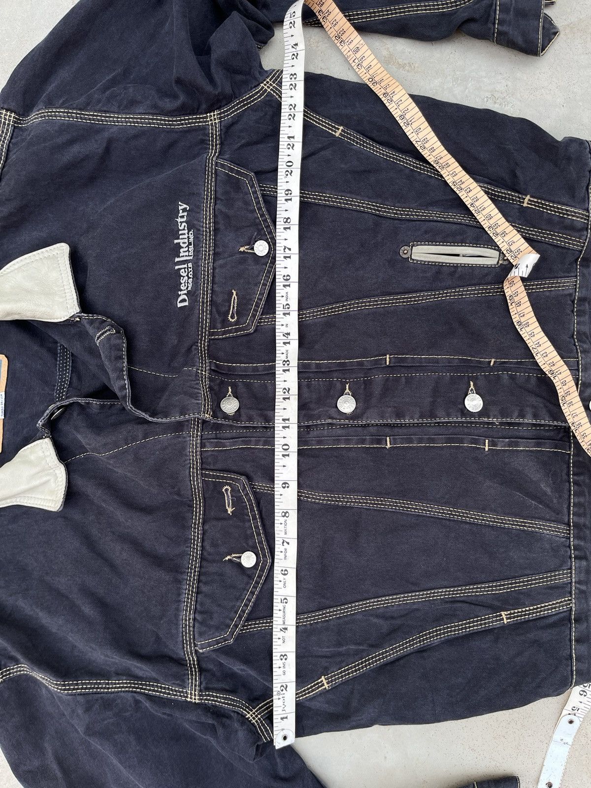 Diesel × Vintage RARE DIESEL INDUSTRY DENVER WORKWEAR DENIM JACKET 90s Size US S / EU 44-46 / 1 - 7 Thumbnail