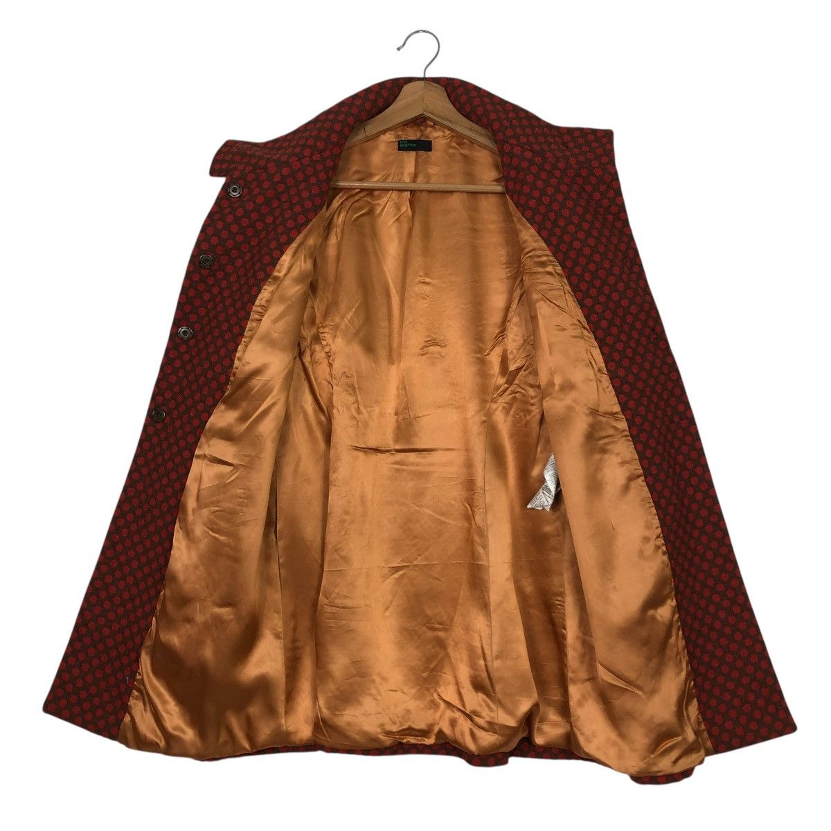 Benetton 🔥BUTTON WOOL POLKADOT DESIGN STILE BENETTON JACKET Size M / US 6-8 / IT 42-44 - 16 Thumbnail