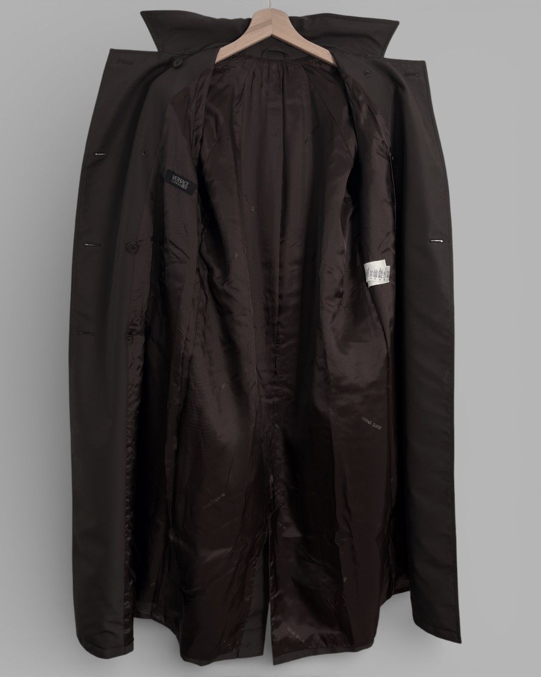 Versace Stunning Rare 90s VERSACE V2 Double Breasted Trench Coat Size S / US 4 / IT 40 - 6 Thumbnail
