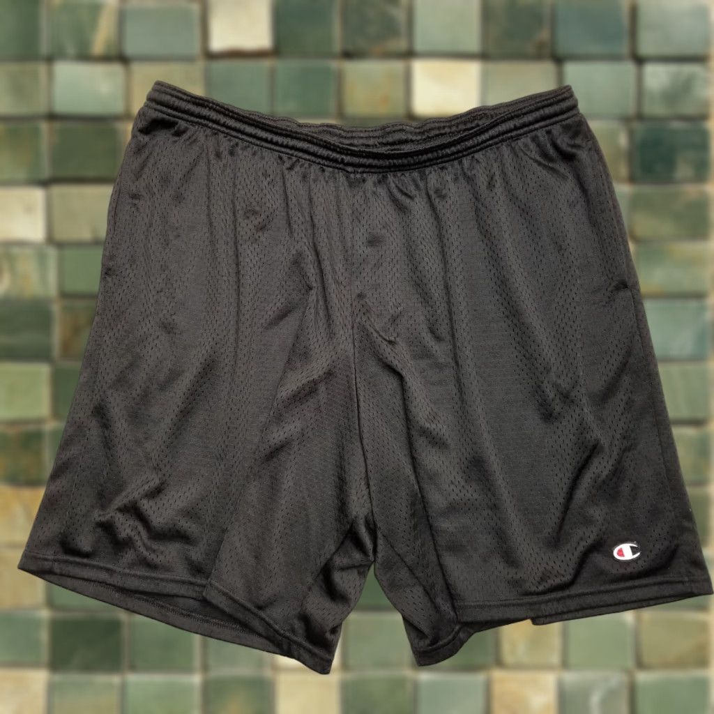 Champion VINTAGE Champion Basketball Shorts Mens XL Black Drawstring Elastic Size US 36 / EU 52 - 1 Thumbnail