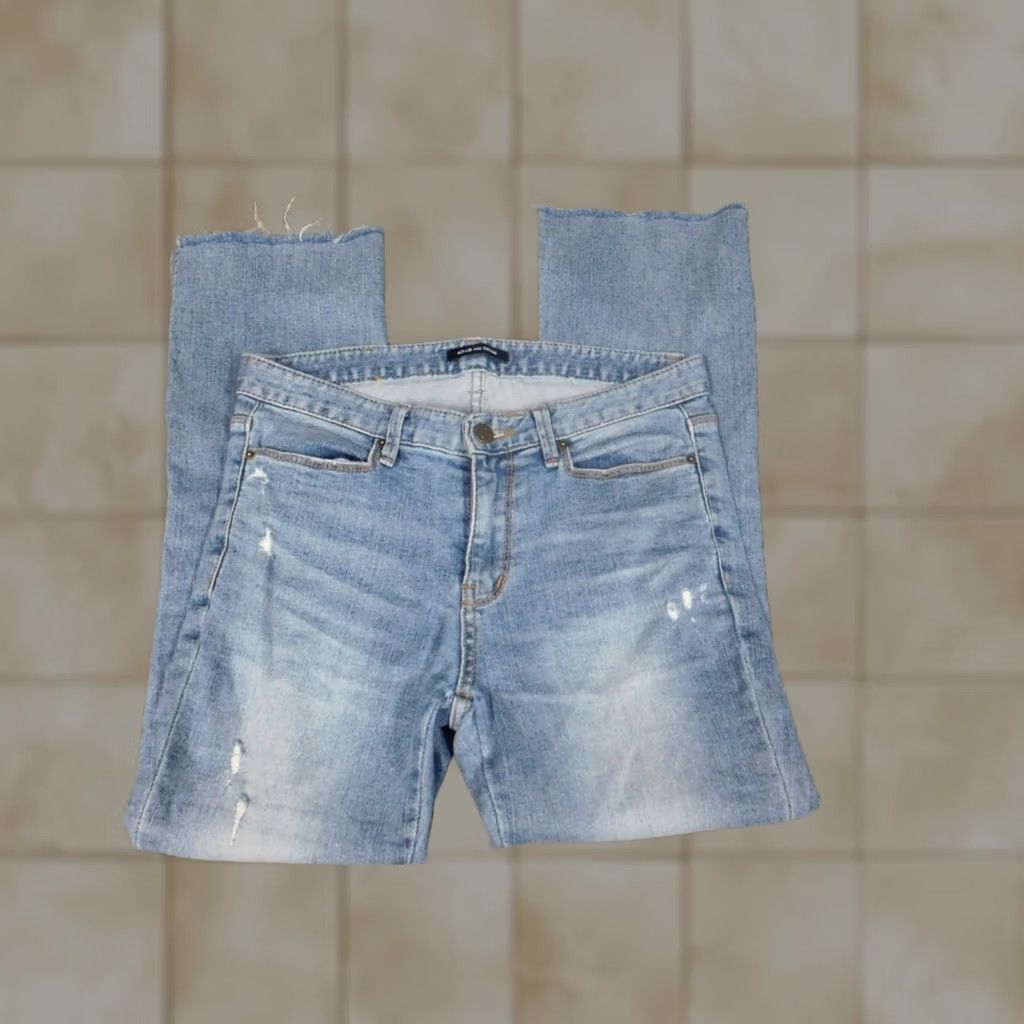 Denime Ad Lib & Denim Jeans Womens Small Blue Straight Regular Stretch 28in Inseam 24in Zip Denim Size 28" / US 6 / IT 42 - 1 Thumbnail